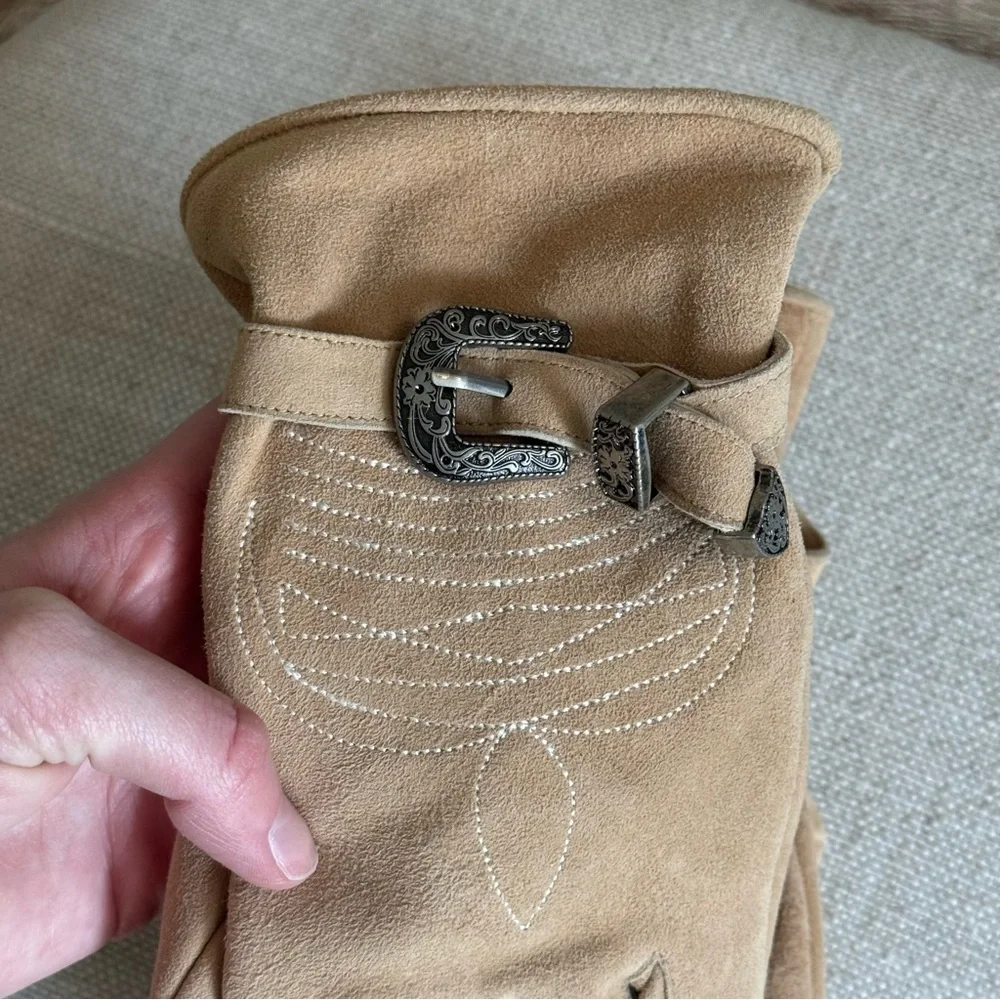 Found Suede western gloves